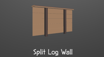 A strong wall made of wood. Dimensions: 4x2