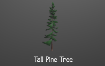 Tall pines are rare, take a long time to grow, and only produce seeds every ten years, but provide a large quantity of wood when chopped.